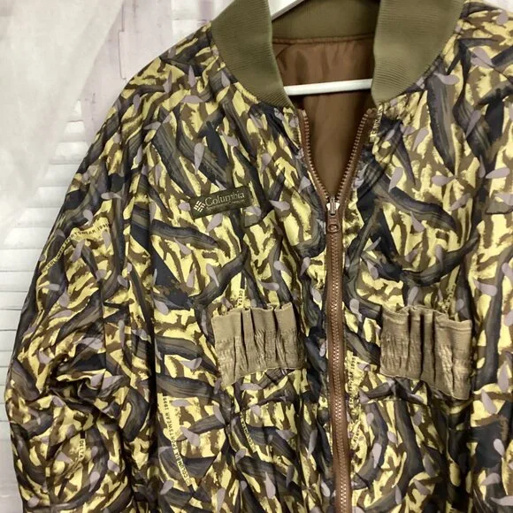 ColumbiaCamo Reversible Bomber Hunting Jacket 80s M